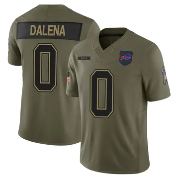 Men's Buffalo Bills Mac Dalena Olive Limited 2025 Salute to Service Jersey By Nike