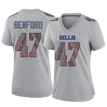 Women's Buffalo Bills Christian Benford Gray Game Atmosphere Fashion Jersey By Nike