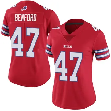Women's Buffalo Bills Christian Benford Red Limited Color Rush Vapor Untouchable Jersey By Nike