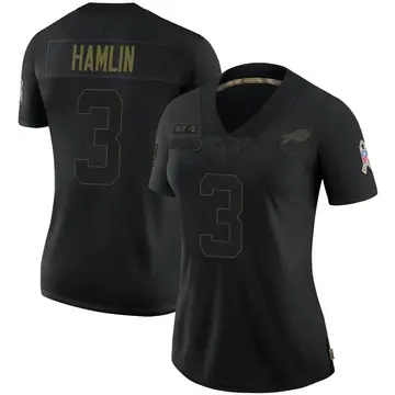 Women's Buffalo Bills Damar Hamlin Black Limited 2020 Salute To Service Jersey By Nike