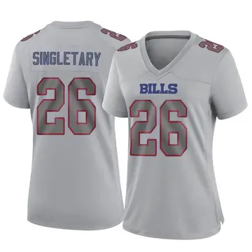 Women's Buffalo Bills Devin Singletary Gray Game Atmosphere Fashion Jersey By Nike