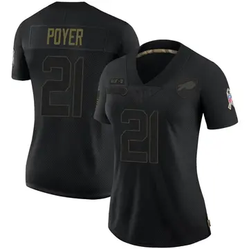 Women's Buffalo Bills Jordan Poyer Black Limited 2020 Salute To Service Jersey By Nike