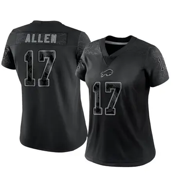 Women's Buffalo Bills Josh Allen Black Limited Reflective Jersey By Nike