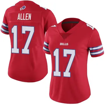 Women's Buffalo Bills Josh Allen Red Limited Color Rush Vapor Untouchable Jersey By Nike