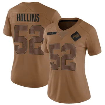 Women's Buffalo Bills Justin Hollins Brown Limited 2023 Salute To Service Jersey By Nike