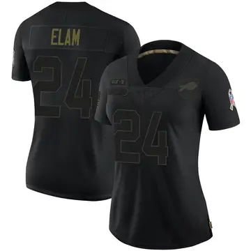 Women's Buffalo Bills Kaiir Elam Black Limited 2020 Salute To Service Jersey By Nike