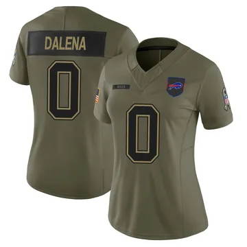 Women's Buffalo Bills Mac Dalena Olive Limited 2025 Salute to Service Jersey By Nike