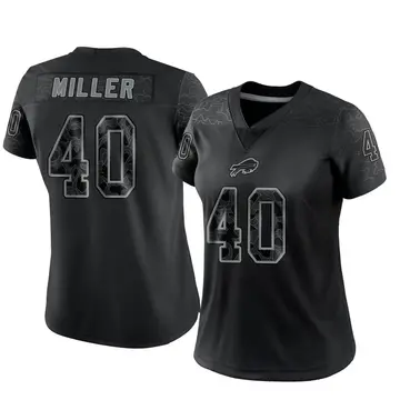 Women's Buffalo Bills Von Miller Black Limited Reflective Jersey By Nike