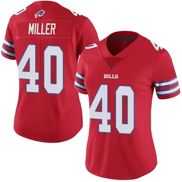 Women's Buffalo Bills Von Miller Red Limited Color Rush Vapor Untouchable Jersey By Nike