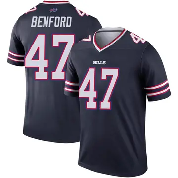 Youth Buffalo Bills Christian Benford Navy Legend Inverted Jersey By Nike