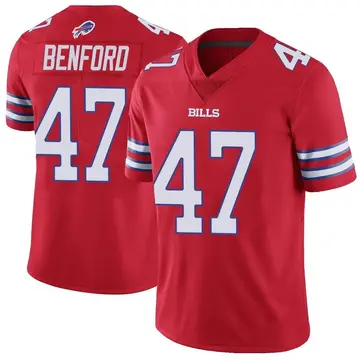 Youth Buffalo Bills Christian Benford Red Limited Color Rush Vapor Untouchable Jersey By Nike