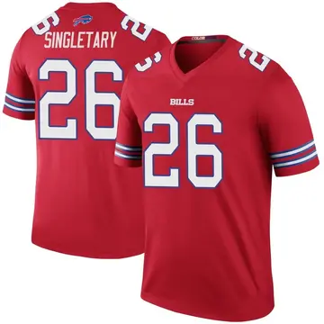 Youth Buffalo Bills Devin Singletary Red Legend Color Rush Jersey By Nike