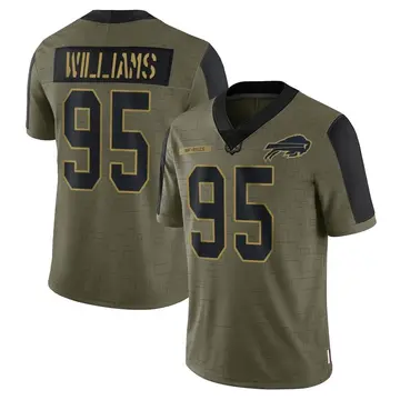 Youth Buffalo Bills Kyle Williams Olive Limited 2021 Salute To Service Jersey By Nike