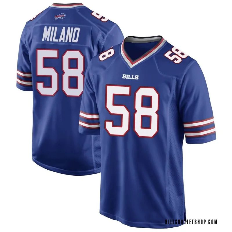 Youth Buffalo Bills Matt Milano Royal Blue Game Team Color Jersey By Nike