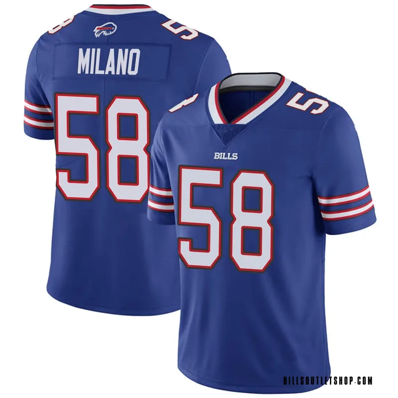Youth Buffalo Bills Matt Milano Royal Limited 100th Vapor Jersey By Nike