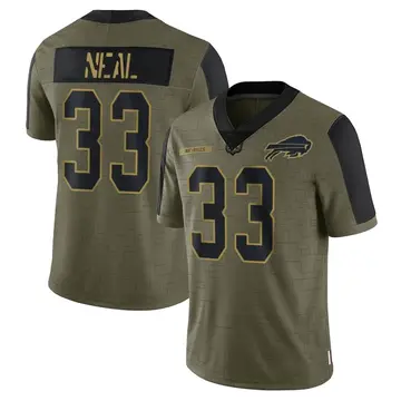 Youth Buffalo Bills Siran Neal Olive Limited 2021 Salute To Service Jersey By Nike